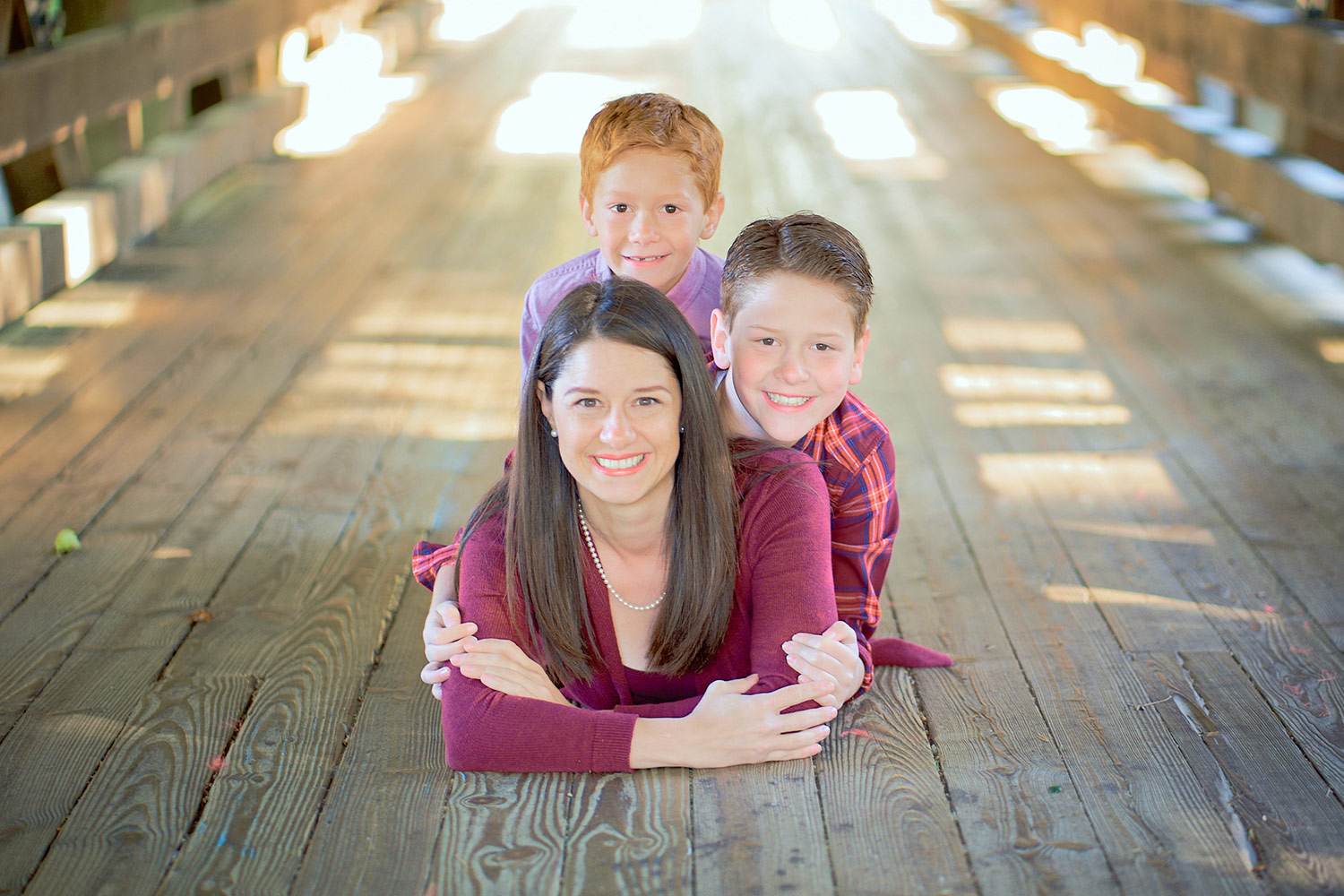 Family portrait at Naperville Riverwalk in 2019