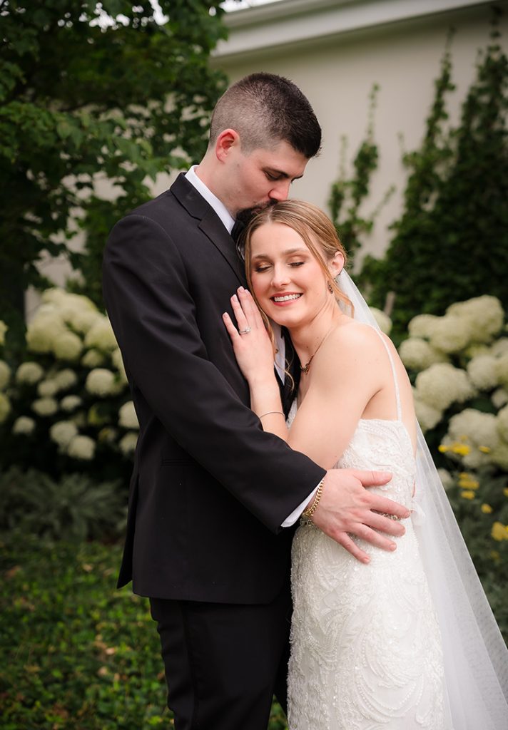 Bride and groom portrait during their couples' shoot at Exmoor Country Club in Highland Park, IL