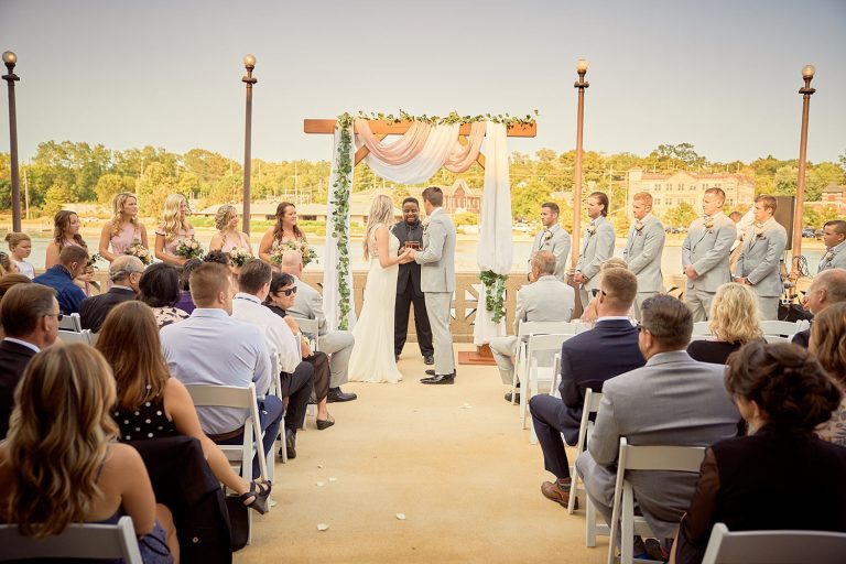 Wedding ceremony at Hotel Baker in St. Charles