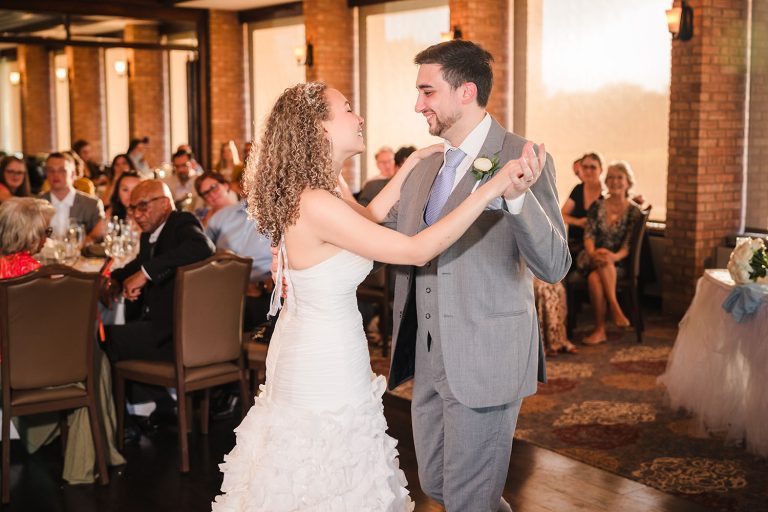 Bride and groom First Dance at Glen Flora Country Club in Waukegan, IL