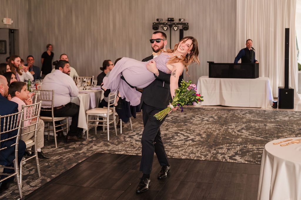 Wedding party shenanigans at the Monte Bello Estate in Lemont, IL