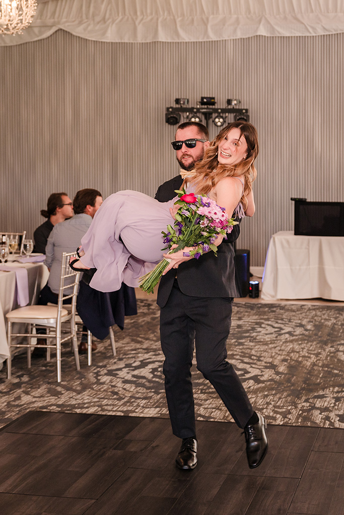 Wedding party introductions at the Monte Bello Estate in Lemont, IL