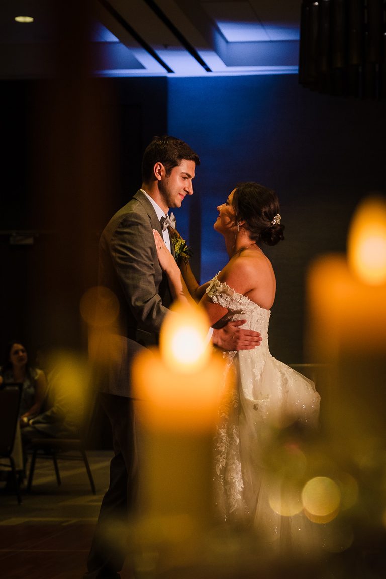 Bride and groom first dance at the Hyatt Regency in Schaumburg, IL